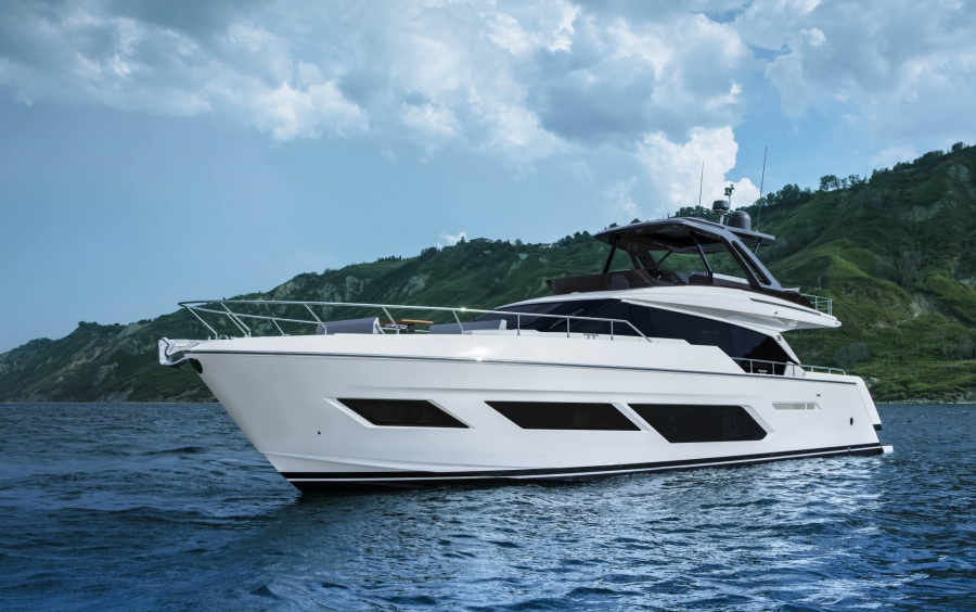 ЯХТА FERRETTI YACHTS 720 ДОСТУПНА К ПРОСМОТРУ НА ВЕРФИ